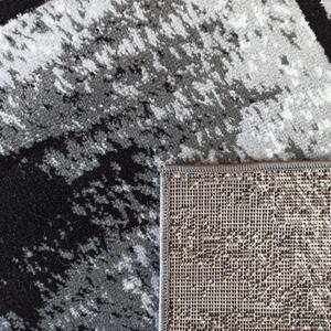 Makro Abra Moderní kusový koberec Soho 16 Geometrický šedý černý Rozměr: 80x150 cm
