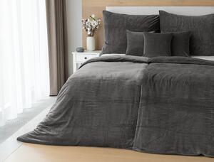 Povlečení ANTRACITOVÉ PREMIUM Bavlněný mikroplyš 1x 140/200, 1x 70/90