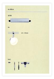 Paulmann 95194 - 4xLED/4W Bodové svítidlo ICE 230V