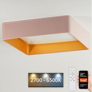 Brilagi-LED Stmívatelné svítidlo VELVET SQUARE LED/36W/230V Wi-Fi Tuya+DO růžová