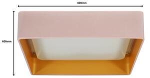 Brilagi-LED Stmívatelné svítidlo VELVET SQUARE LED/36W/230V Wi-Fi Tuya+DO růžová
