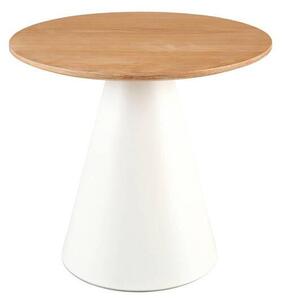 KONFERENČNÍ STOLEK, bílá, barvy dubu, dřevo, kov, 48/45/48 cm MID.YOU, Online Only