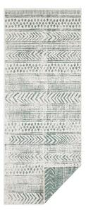 Zeleno-krémový venkovní koberec NORTHRUGS Biri, 80 x 250 cm