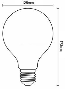 LED Žárovka FILAMENT G125 E27/18W/230V 3000K