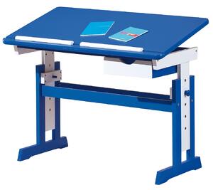 Dětský funkční stůl z masivu Kelly - modrá/bílá
