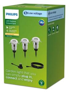 Philips - SADA 3x LED Venkovní zápustné svítidlo SPORE LED/1W/24/230V IP67