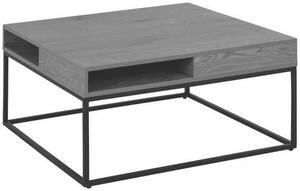 KONFERENČNÍ STOLEK, černá, barvy jasanu, kov, kompozitní dřevo, 80/80/40 cm MID.YOU, Online Only