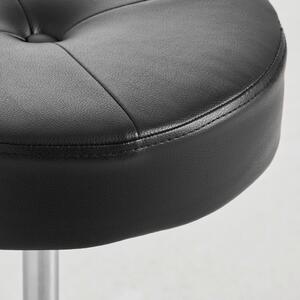 KANCELÁŘSKÁ STOLIČKA, vzhled kůže, černá, barvy stříbra Carryhome - Otočné stoličky
