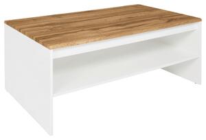 KONFERENČNÍ STOLEK, bílá, dub wotan, kompozitní dřevo, 110/65/45,5 cm XXXL, Online Only