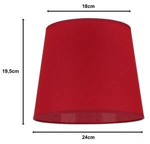 Duolla - Stínidlo k stolní lampě CLASSIC M E27 pr. 24 cm červená