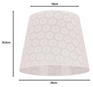 Duolla - Stínidlo k stolní lampě CLASSIC M E27 pr. 24 cm bílá