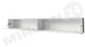 TV stolek Dlone 180, Barva: bílá + šedý lesk, Osvětlení: bez osvětlení Mirjan24 5903211072727
