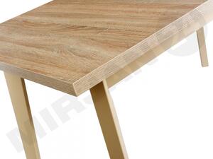 Rozkládací stůl Harry 80 x 140/180 V, Barva dřeva: dub artisan - L, Barvy nožiček: Bíla Mirjan24 5903211234866