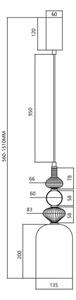 LED Lustr na lanku ARTE LED/12W/230V pr. 13 cm černá