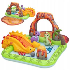 Nafukovací bazén obdélníkový DĚTSKÉ HŘIŠTĚ VODNÍ DINOSAUŘI Bestway 262 x 188 cm