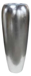 Vysoký květináč Elio 87 × 38 cm stříbrný fiberglass - Šedá - 71 - 90 cm - 31 do 50cm