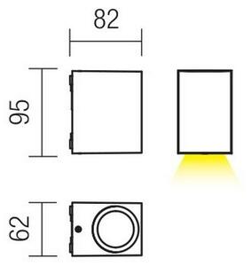 Redo 9907 - LED Venkovní nástěnné svítidlo BEAM LED/5W/230V IP54