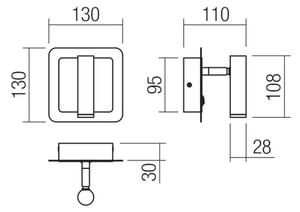 Redo 01-3091 - LED Nástěnné bodové svítidlo CLOSER LED/6W/230V bílá