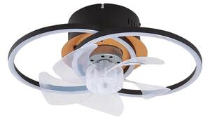 Lindby - Lomana LED Stropní ventilátor CCT Černá