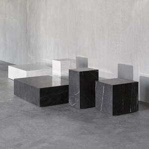 AUDO (MENU) Odkládací stolek Plinth Cubic, Grey Marble