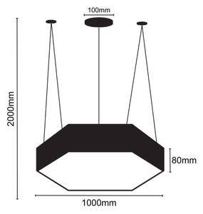 LED Lustr na lanku LED/100W/230V 4000K pr. 100 cm