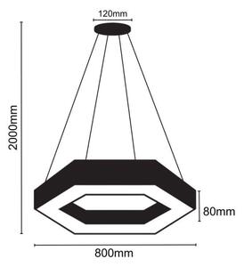LED Lustr na lanku LED/40W/230V 4000K pr. 80 cm