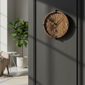 Dřevěné nástěnné hodiny | Moderní design a přírodní styl | SENTOP HDF0589-ORECH-WENGE