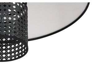 Duolla - Nástěnné svítidlo TOKYO RATTAN 1xE27/15W/230V pr. 50 cm stříbrná/černá