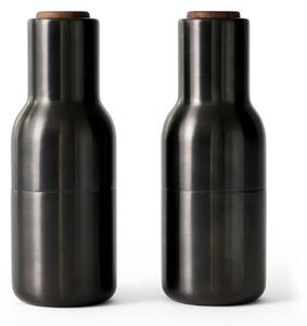 AUDO (MENU) Mlýnky na sůl a pepř Bottle, Bronzed Brass, Walnut, set 2ks