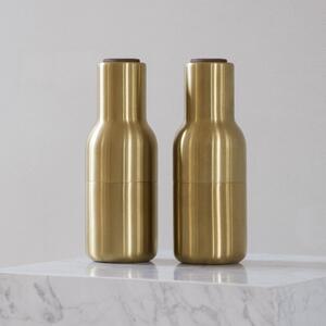 AUDO (MENU) Mlýnky na sůl a pepř Bottle, Bronzed Brass, Walnut, set 2ks