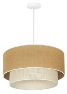 Duolla - Lustr na lanku YUTE BOHO 1xE27/15W/230V pr. 45 cm hnědá/krémová