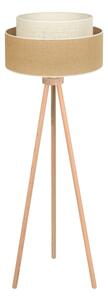 Duolla - Stojací lampa YUTE BOHO 1xE27/15W/230V pr. 45 cm hnědá/krémová