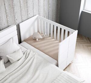Dětská postýlka Trama CHOCOLATE White 60 x 120 cm (s možností intalace k rodičovské posteli)