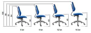 Dětská rostoucí židle ALBA FUXO S-line tyrkysovo-fialová