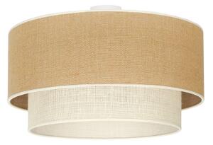Duolla - Stropní svítidlo YUTE BOHO 3xE27/15W/230V pr. 60 cm hnědá/krémová