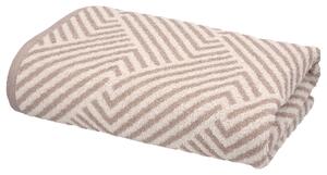 Livarno® Froté osuška, 70 x 140 cm, 500 g/m² (vzorovaná/béžová) (100409216001)