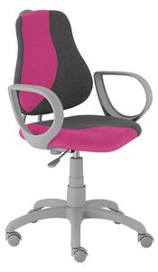Dětská rostoucí židle ALBA FUXO S-line šedo-růžová