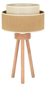 Duolla - Stolní lampa YUTE BOHO 1xE27/15W/230V pr. 25 cm hnědá/krémová