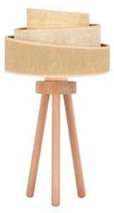 Duolla - Stolní lampa YUTE TRIO 1xE27/15W/230V pr. 25 cm hnědá/šedá/béžová