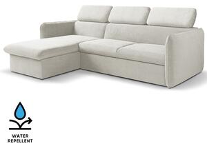 Malá sedací souprava SLIM | 179x235 cm | LEVÁ | 02 šedobílá | rozkládací + úložný prostor