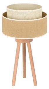 Duolla - Stolní lampa YUTE BOHO 1xE27/15W/230V pr. 25 cm hnědá/krémová