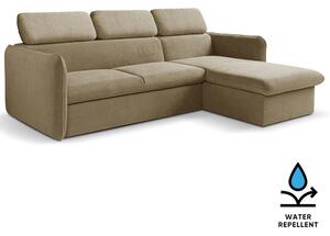 Malá sedací souprava SLIM | 235x179 cm | PRAVÁ | 20 středně hnědá | rozkládací + úložný prostor
