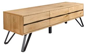 Televizní stolek LIVING EDGE 160 CM divoký dub/černá Nábytek | Obývací pokoj | Televizní stolky