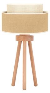 Duolla - Stolní lampa YUTE BOHO 1xE27/15W/230V pr. 25 cm hnědá/krémová