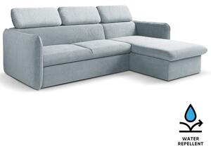 Malá sedací souprava SLIM | 235x179 cm | PRAVÁ | 70 modrošedá | rozkládací + úložný prostor