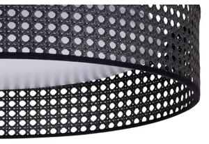 Duolla - LED Stropní svítidlo ROLLER RATTAN LED/24W/230V pr. 45 cm černá