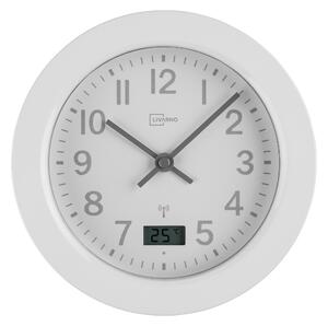 Livarno® Koupelnové hodiny řízené rádiovým signálem (bílá) (100409154001)