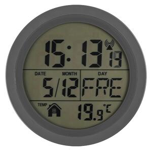 Livarno® Koupelnové hodiny řízené rádiovým signálem (šedá) (100409154003)