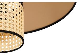 Duolla - Přisazený lustr TOKYO RATTAN 1xE27/15W/230V pr. 50 cm zlatá/ratan
