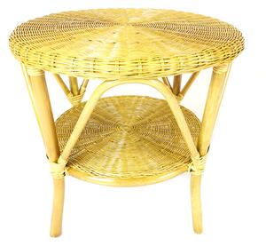 Ratanový obývací stolek - světlý med
